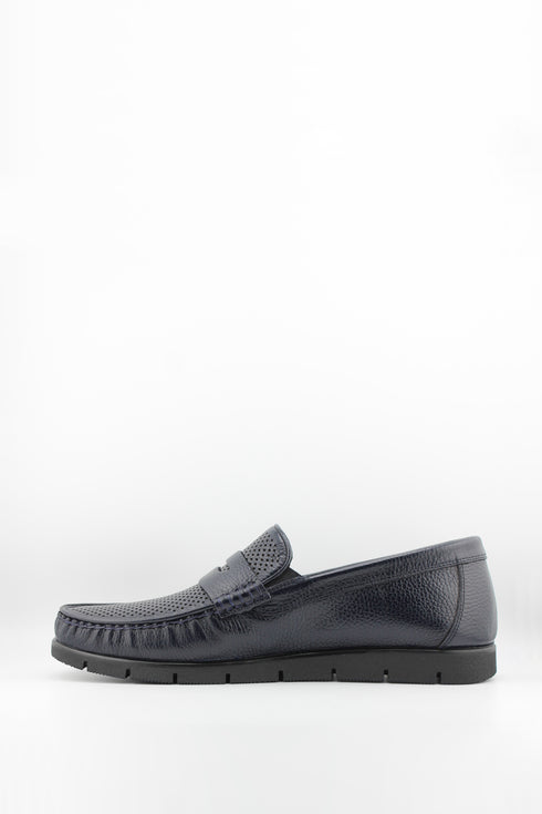 DFC Relax Men Perforated Leather Moccasin with Rubber Sole